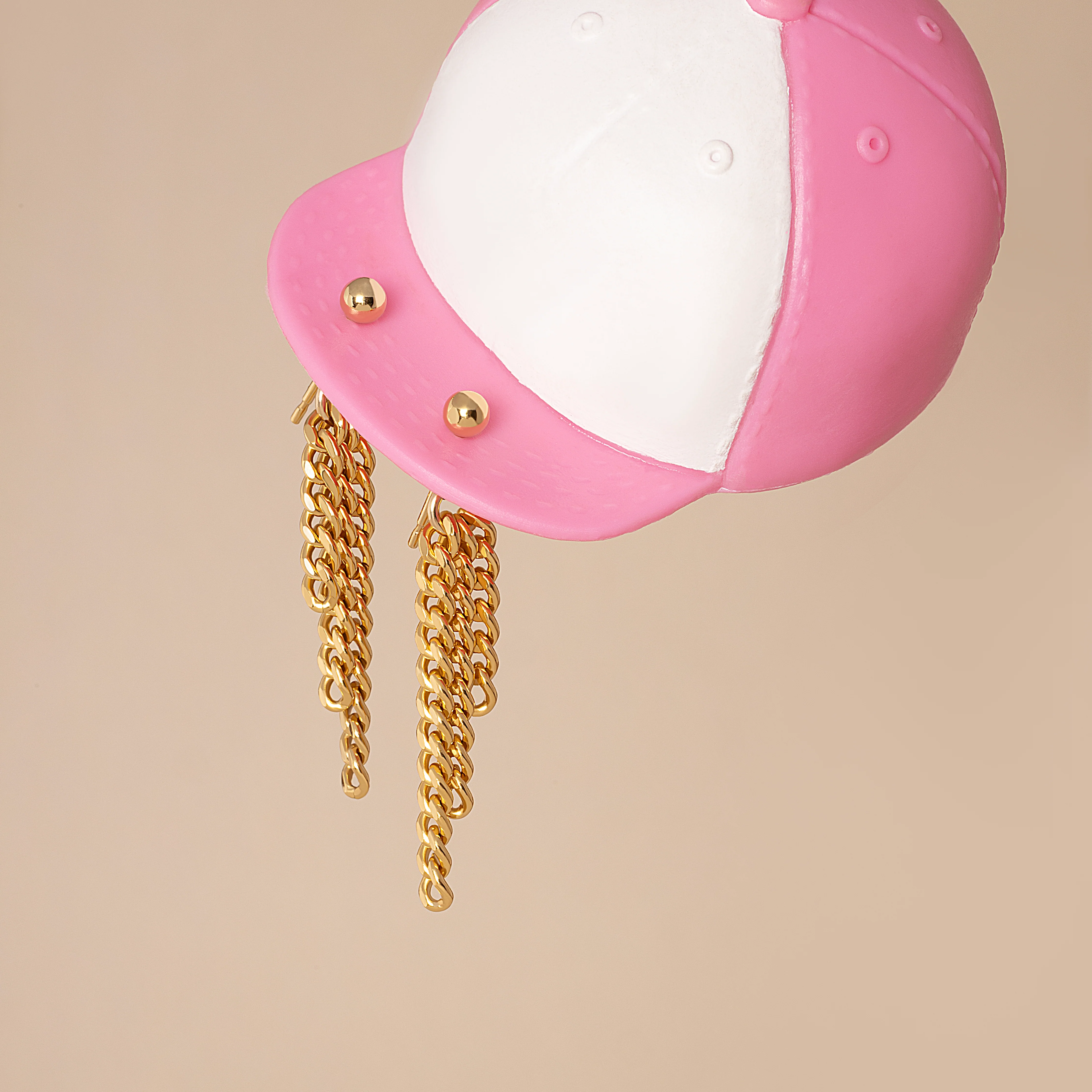 Cascade Curb Chain Stud Earrings