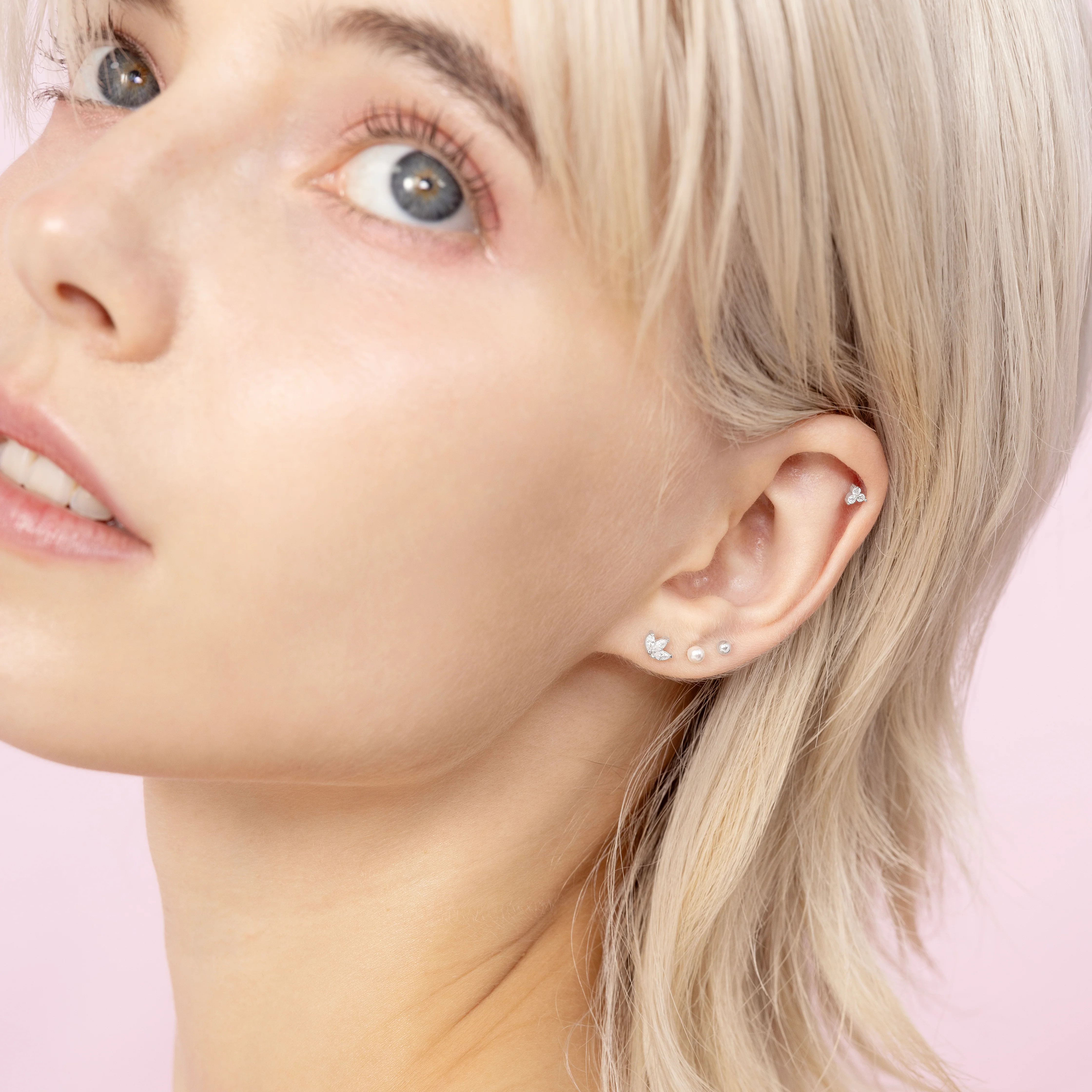 Lotus Flatback Earring