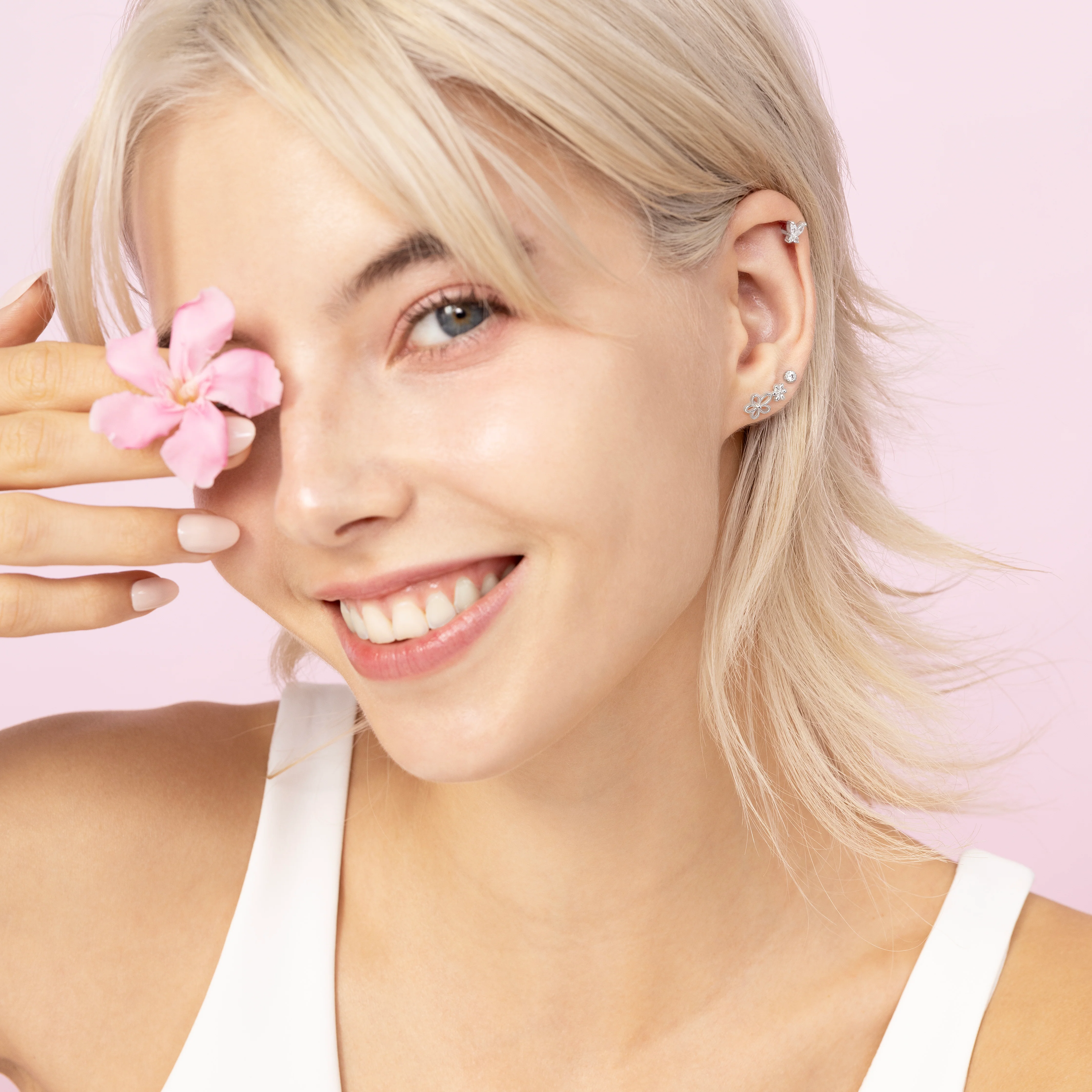 Dainty Bloom Flatback Earring