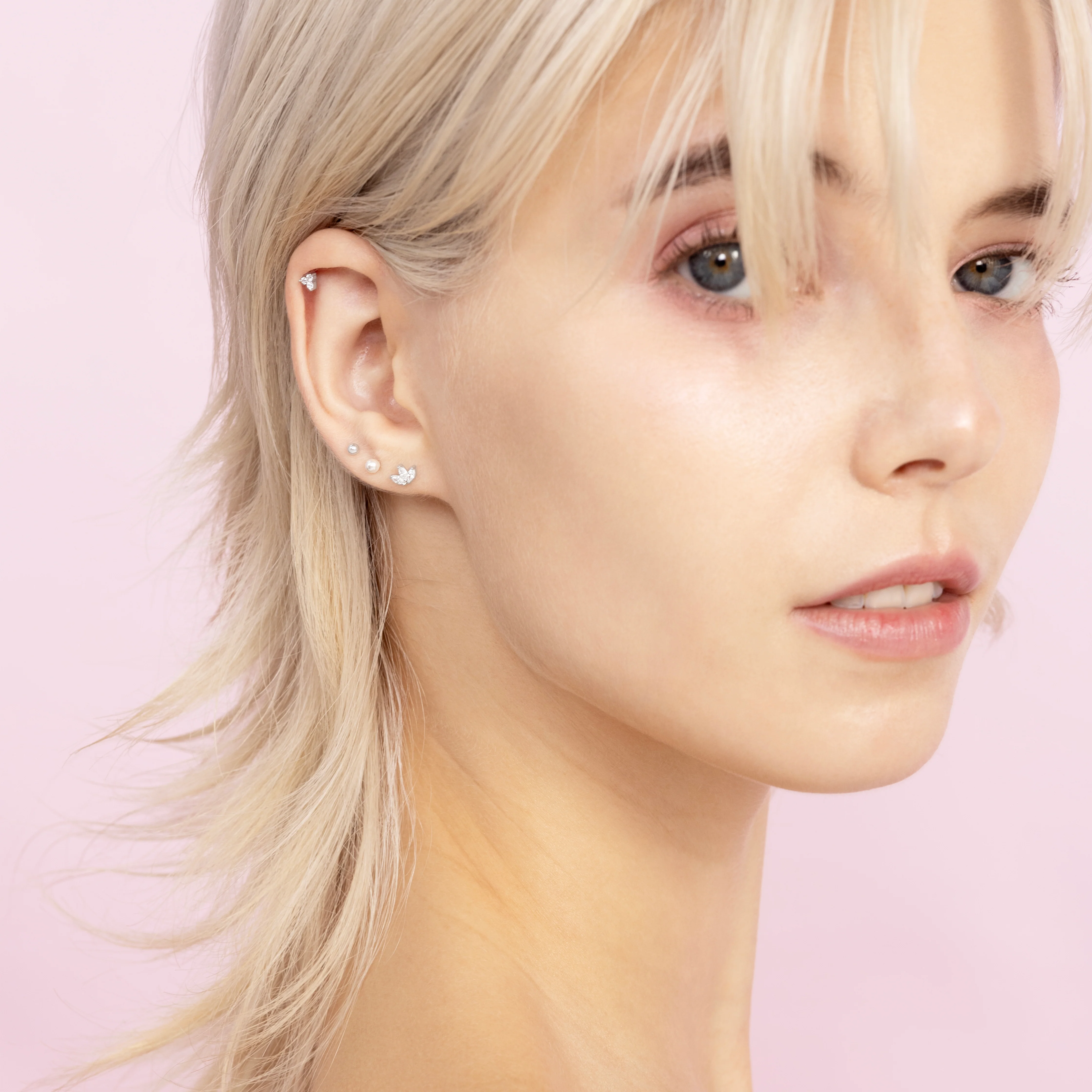 Lotus Flatback Earring