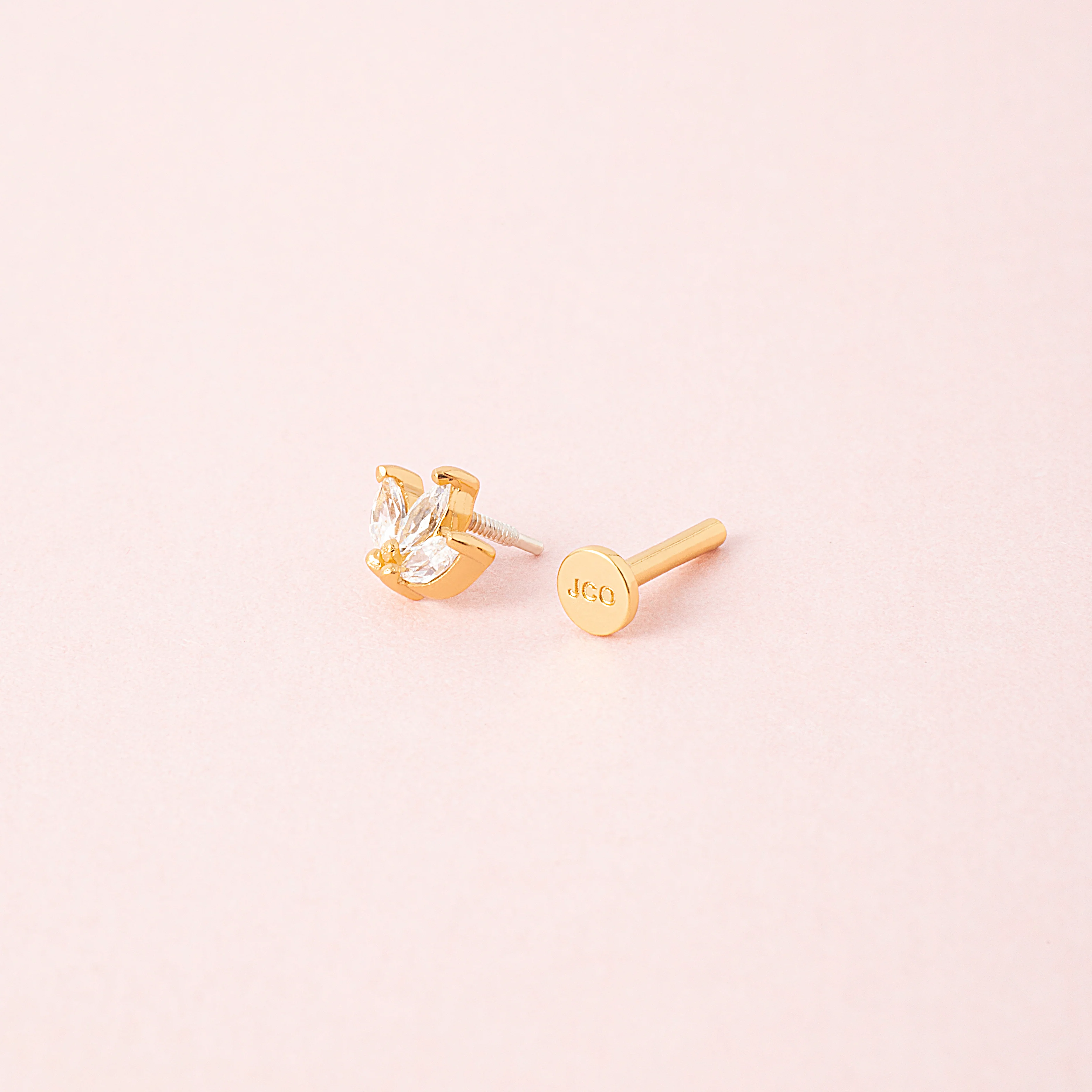 Lotus Flatback Earring