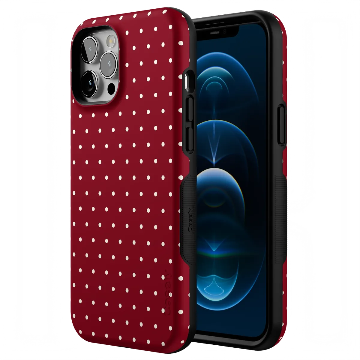 On the Dot | Maroon Polka Dot Case