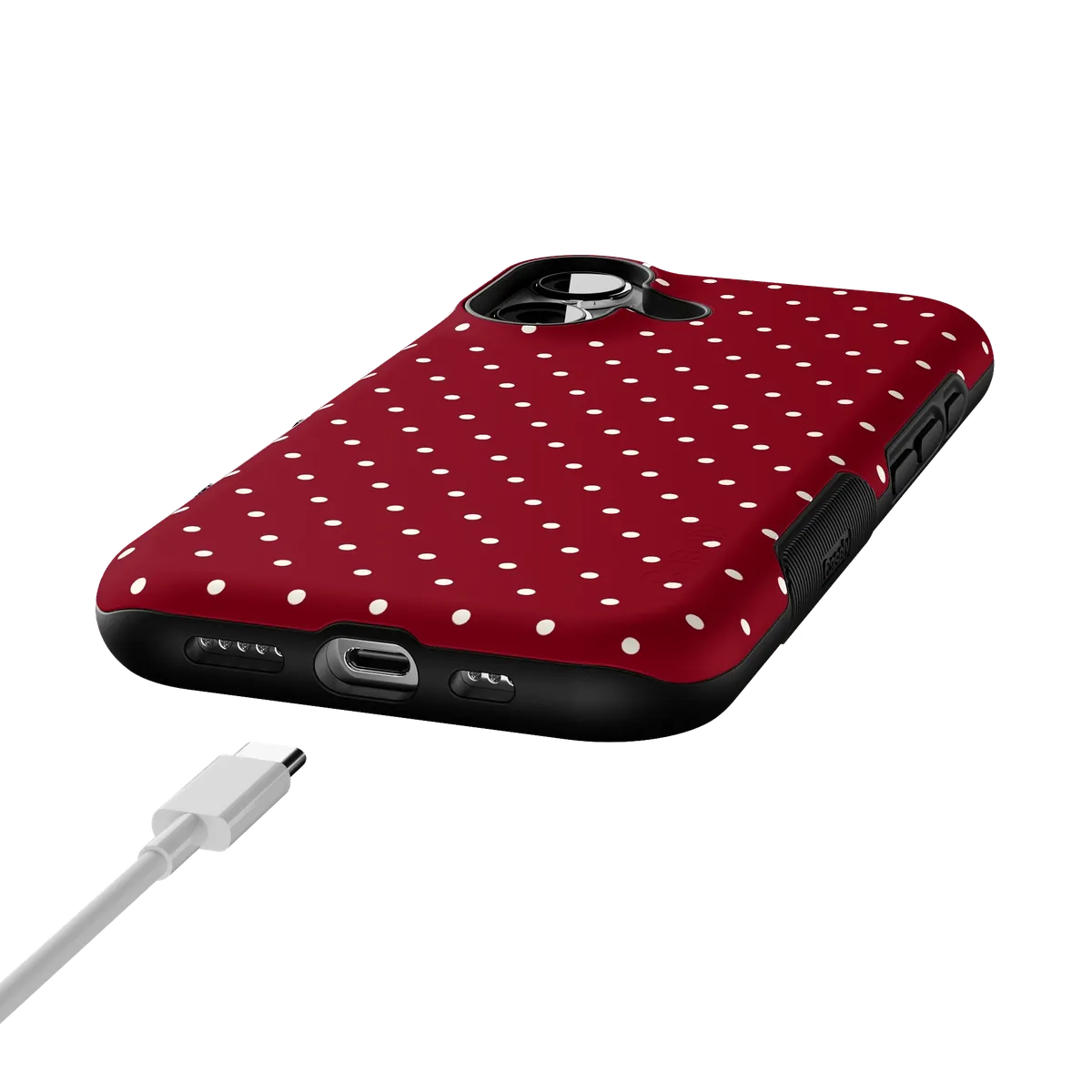 On the Dot | Maroon Polka Dot Case