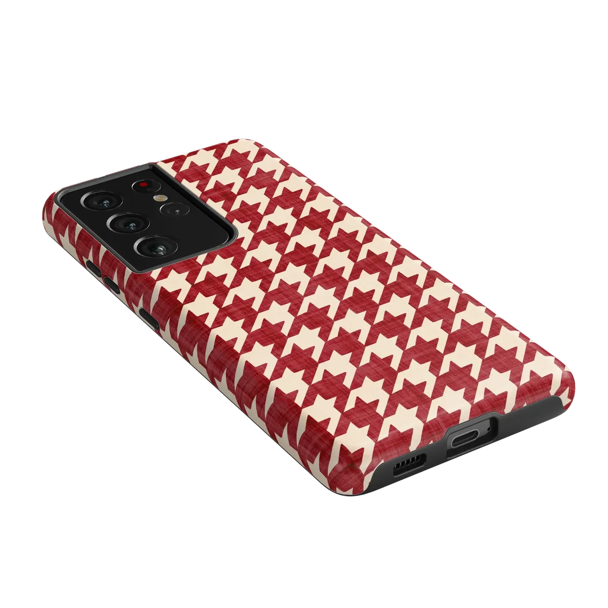 Scarlet Stitch | Red Houndstooth Case