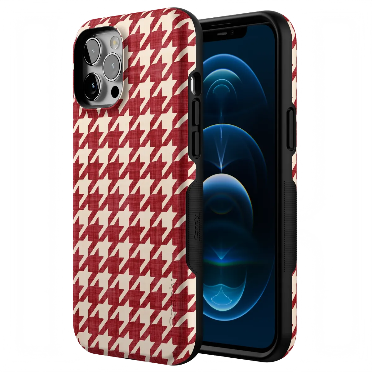 Scarlet Stitch | Red Houndstooth Case