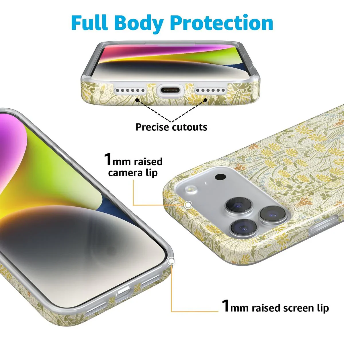 Boho Blooms | Golden Floral Case