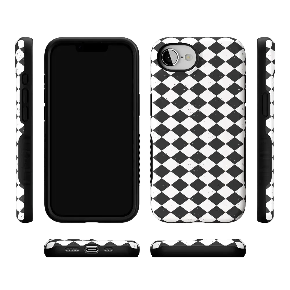 Salem's Hex | Black & White Checkered Case