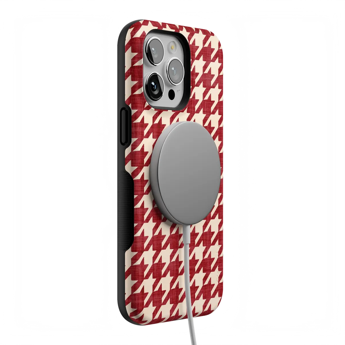 Scarlet Stitch | Red Houndstooth Case
