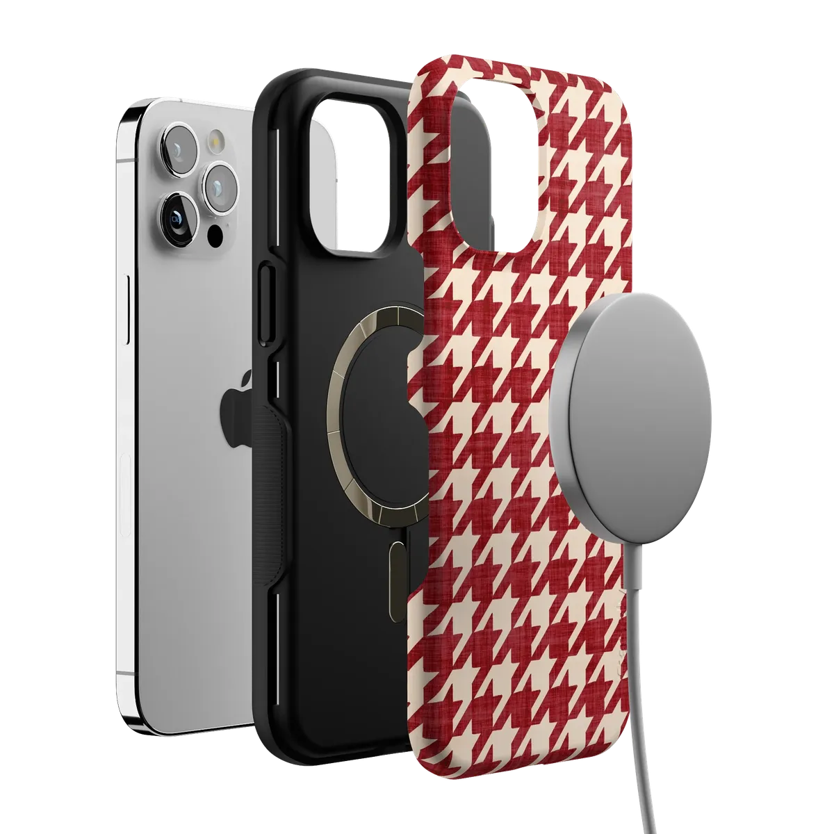 Scarlet Stitch | Red Houndstooth Case