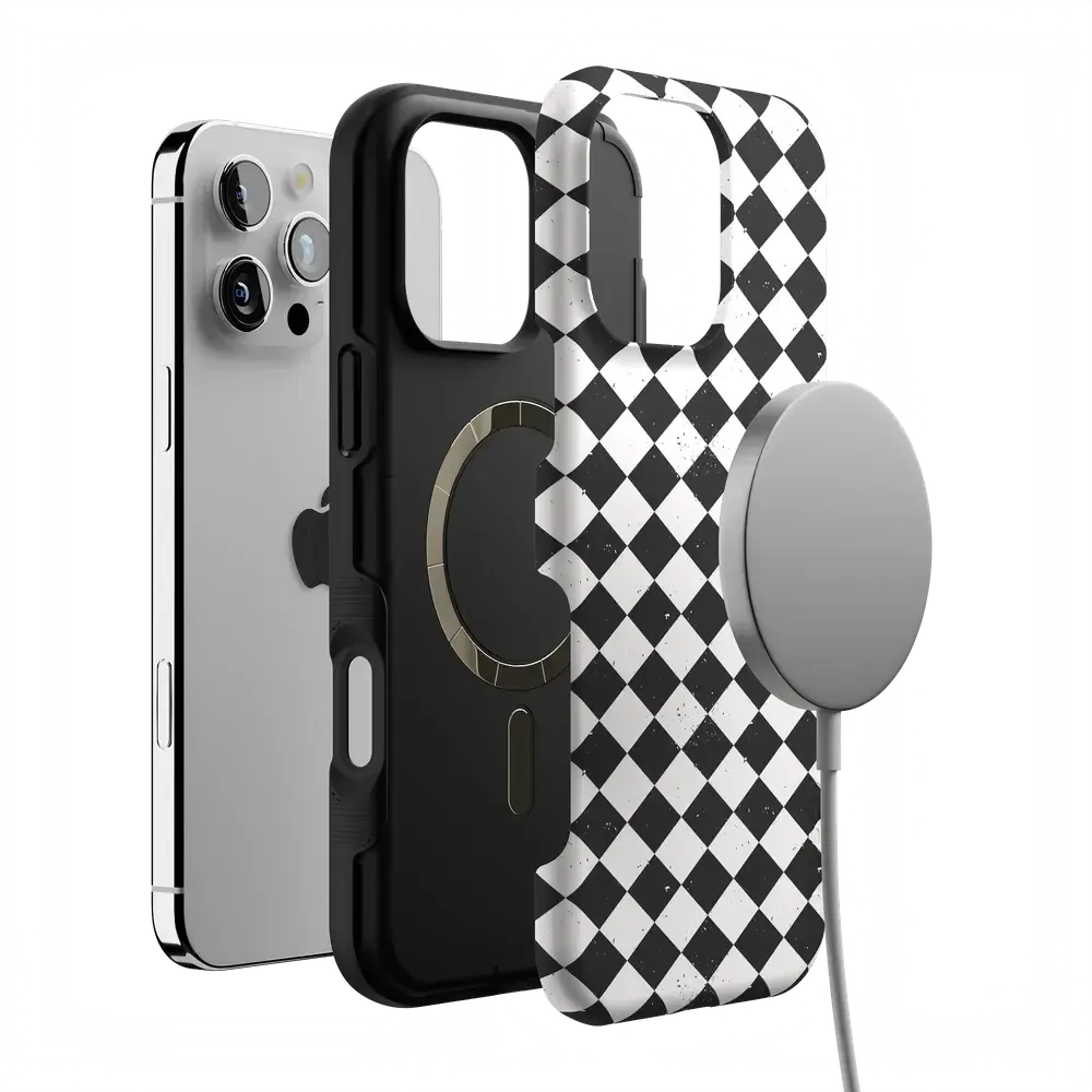 Salem's Hex | Black & White Checkered Case