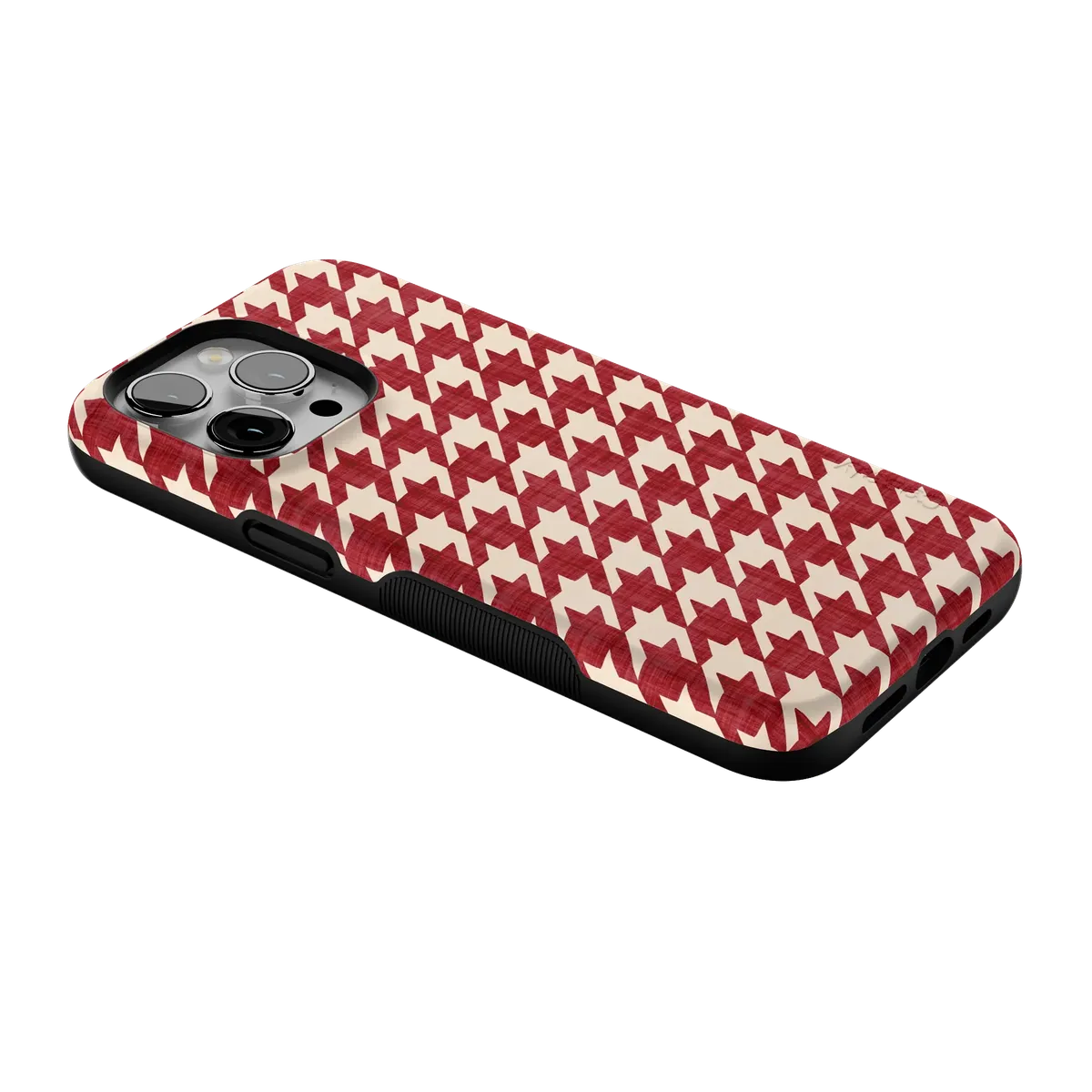 Scarlet Stitch | Red Houndstooth Case
