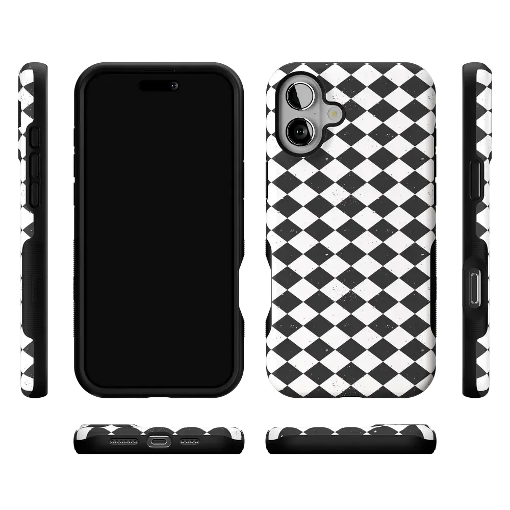 Salem's Hex | Black & White Checkered Case