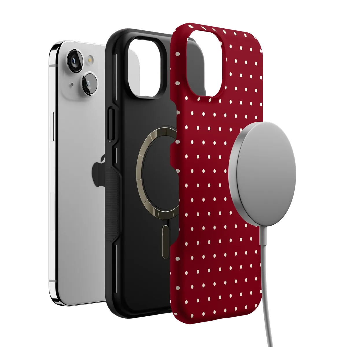 On the Dot | Maroon Polka Dot Case