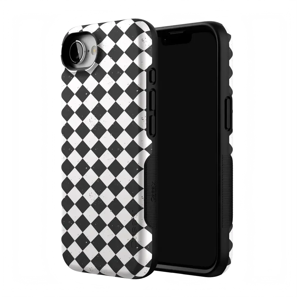 Salem's Hex | Black & White Checkered Case