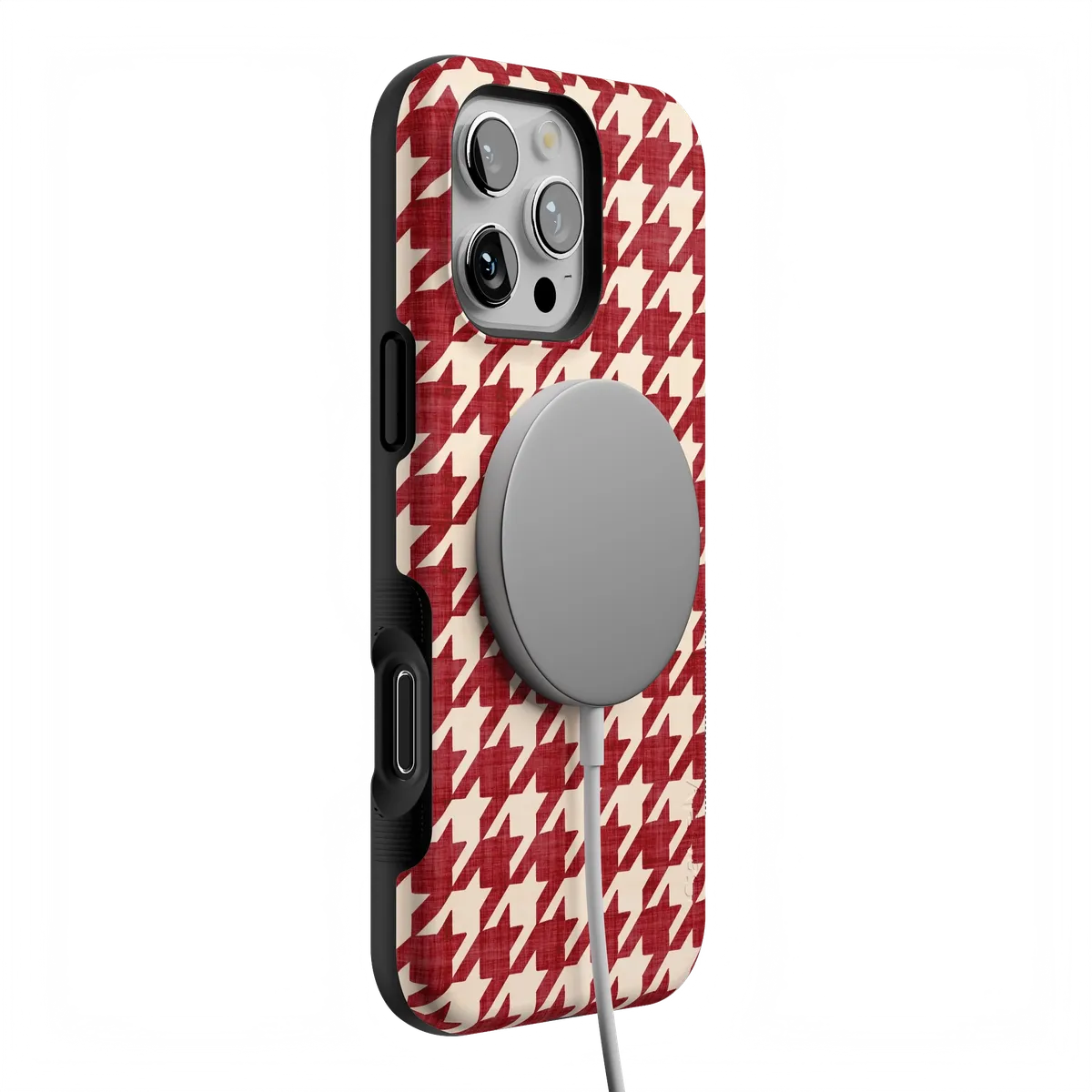 Scarlet Stitch | Red Houndstooth Case