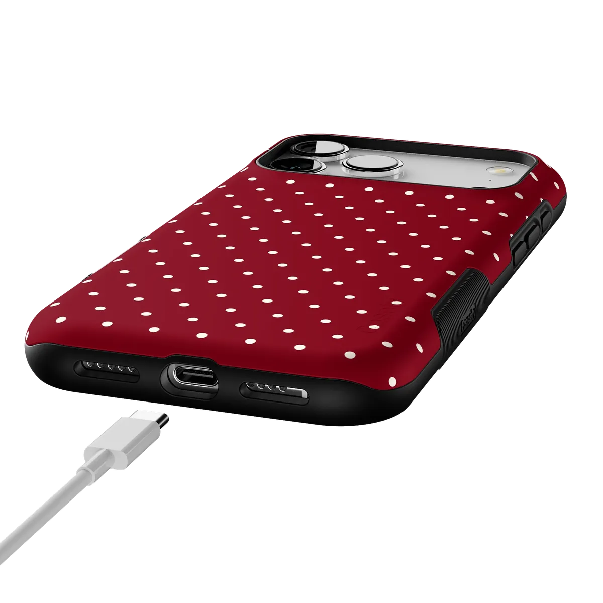 On the Dot | Maroon Polka Dot Case