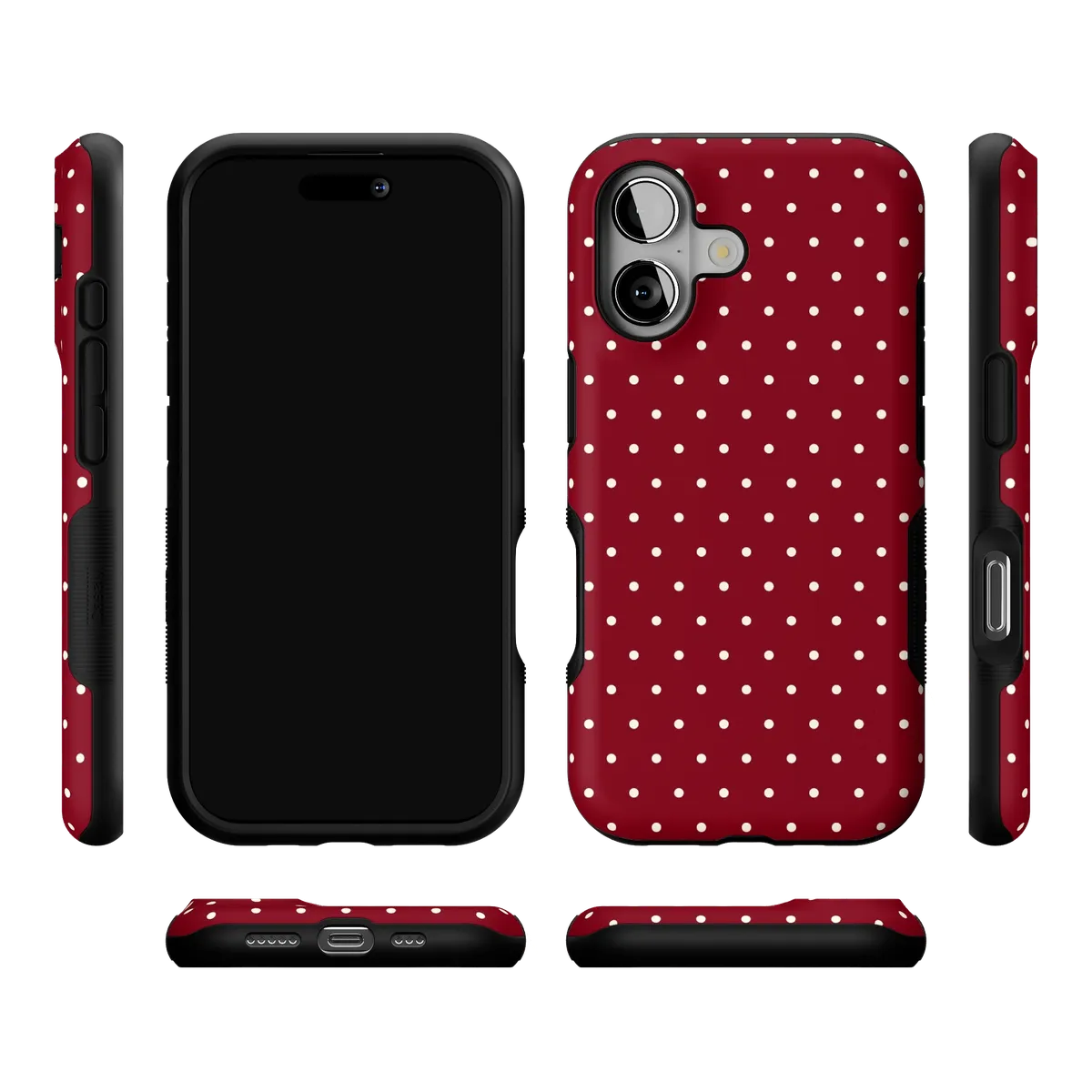 On the Dot | Maroon Polka Dot Case