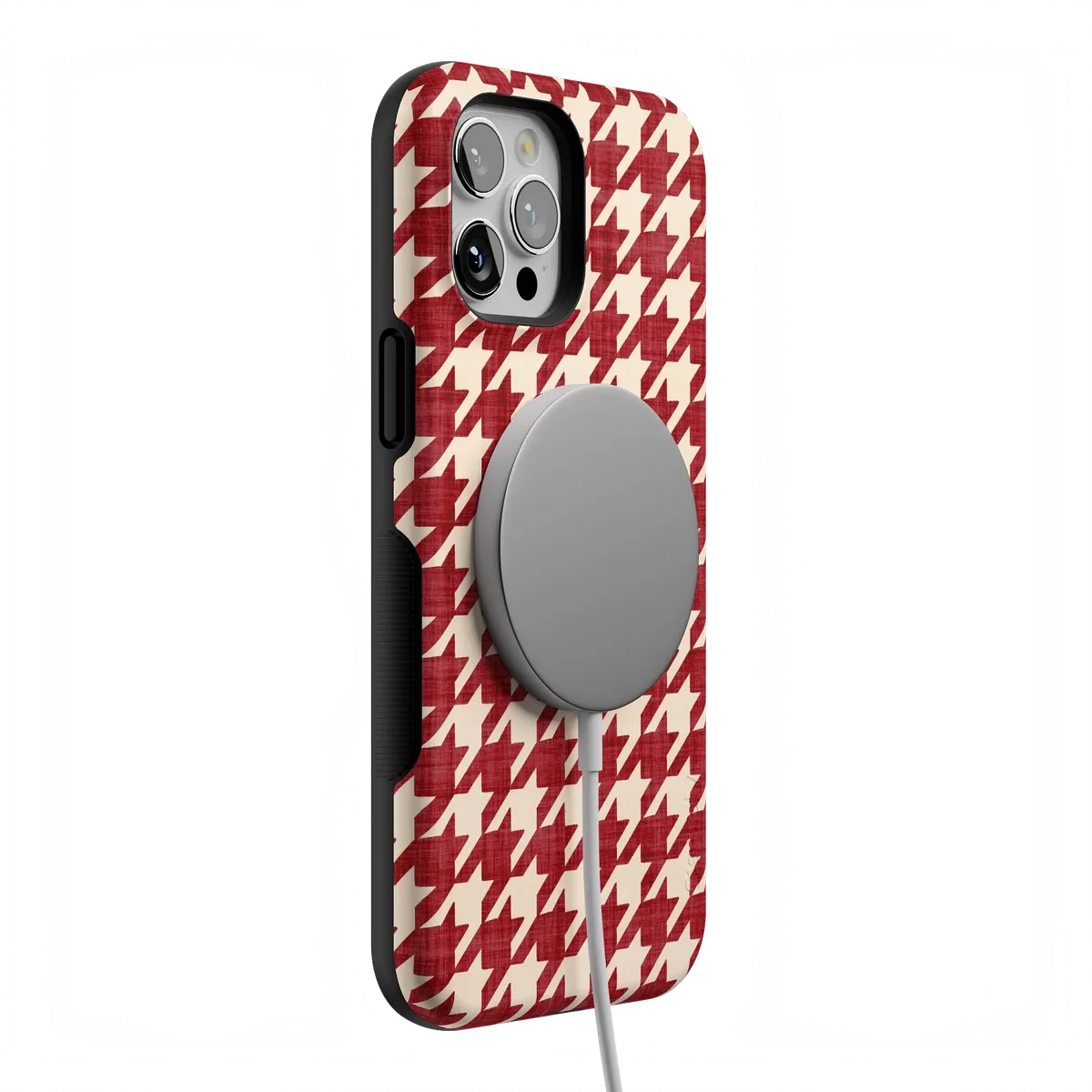 Scarlet Stitch | Red Houndstooth Case
