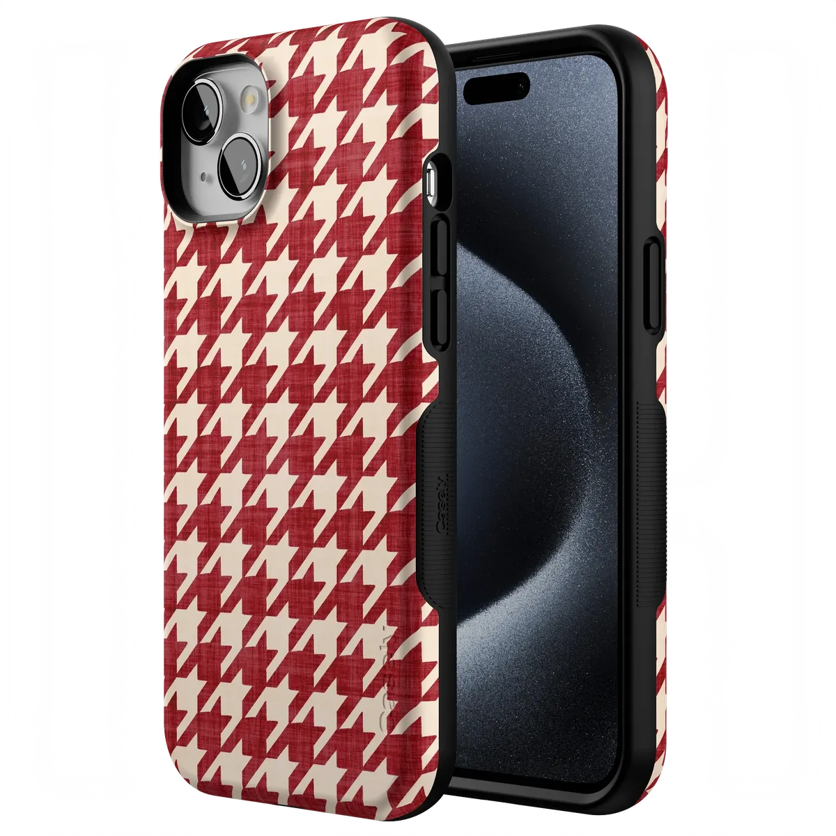 Scarlet Stitch | Red Houndstooth Case