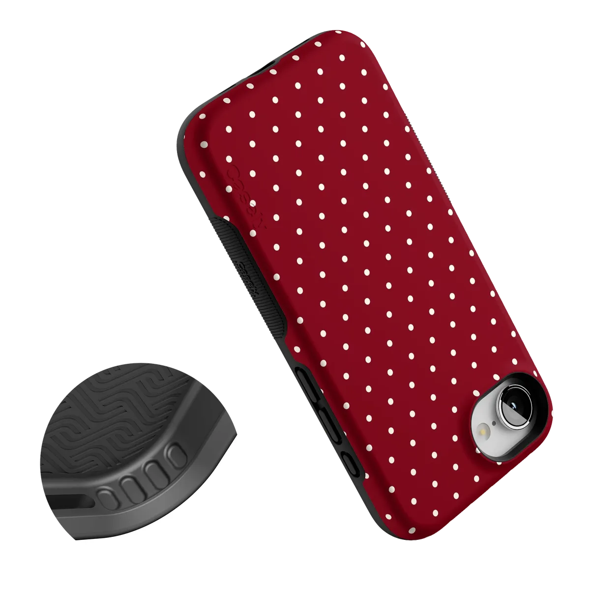 On the Dot | Maroon Polka Dot Case