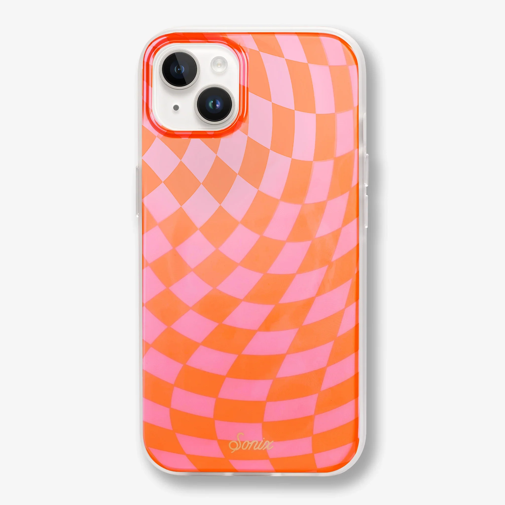 Checkmate Pink/Orange MagSafe® Compatible iPhone Case