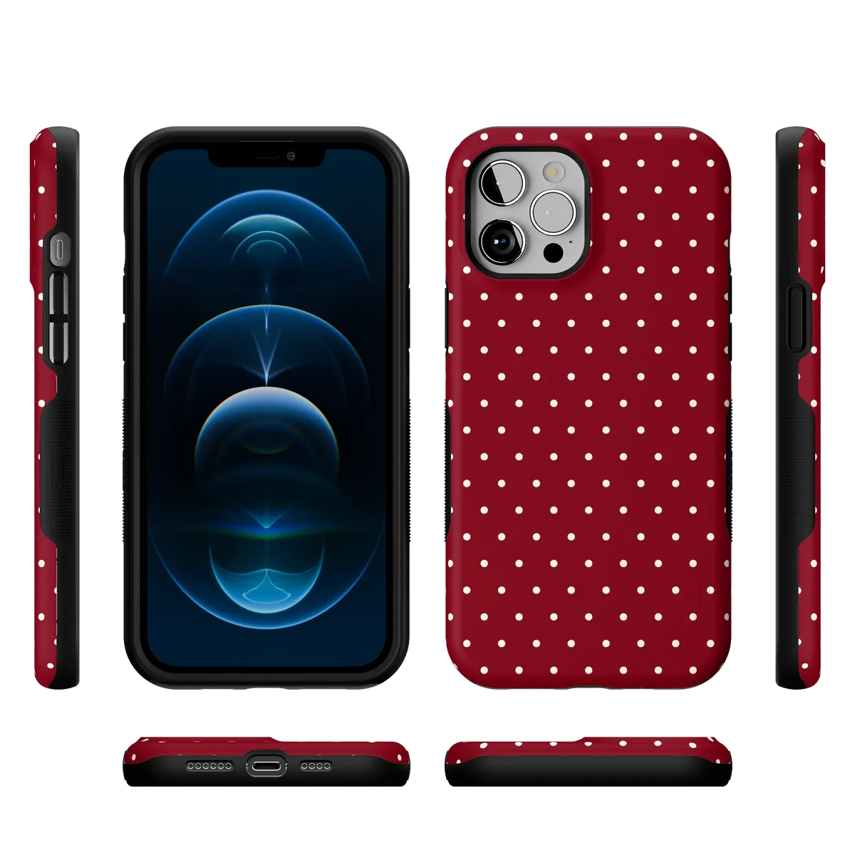 On the Dot | Maroon Polka Dot Case