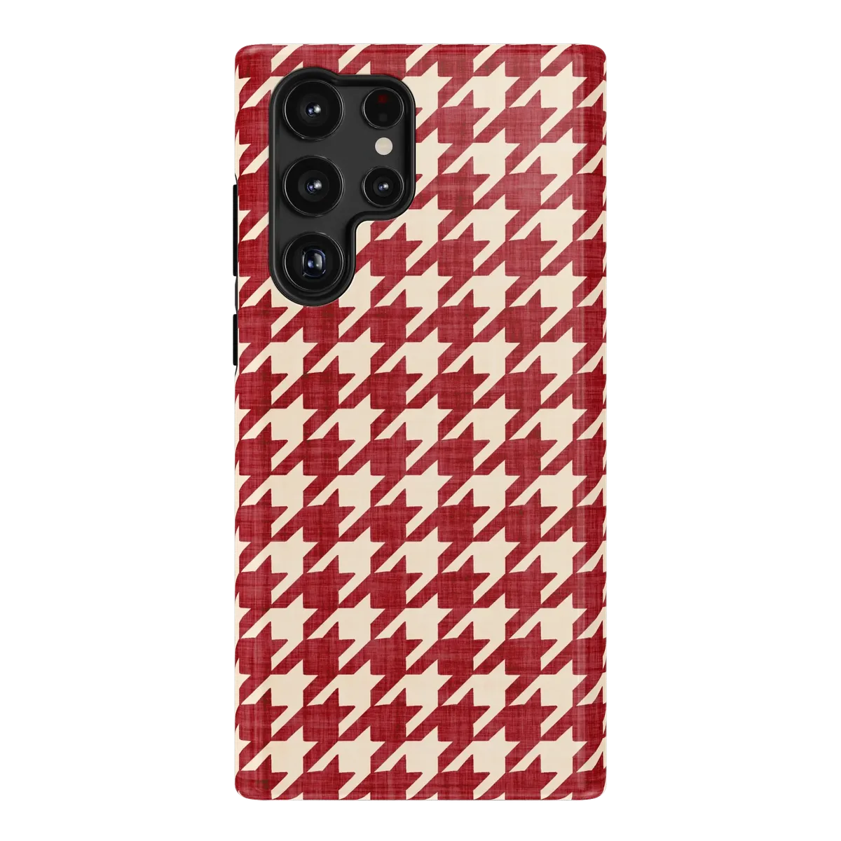 Scarlet Stitch | Red Houndstooth Case