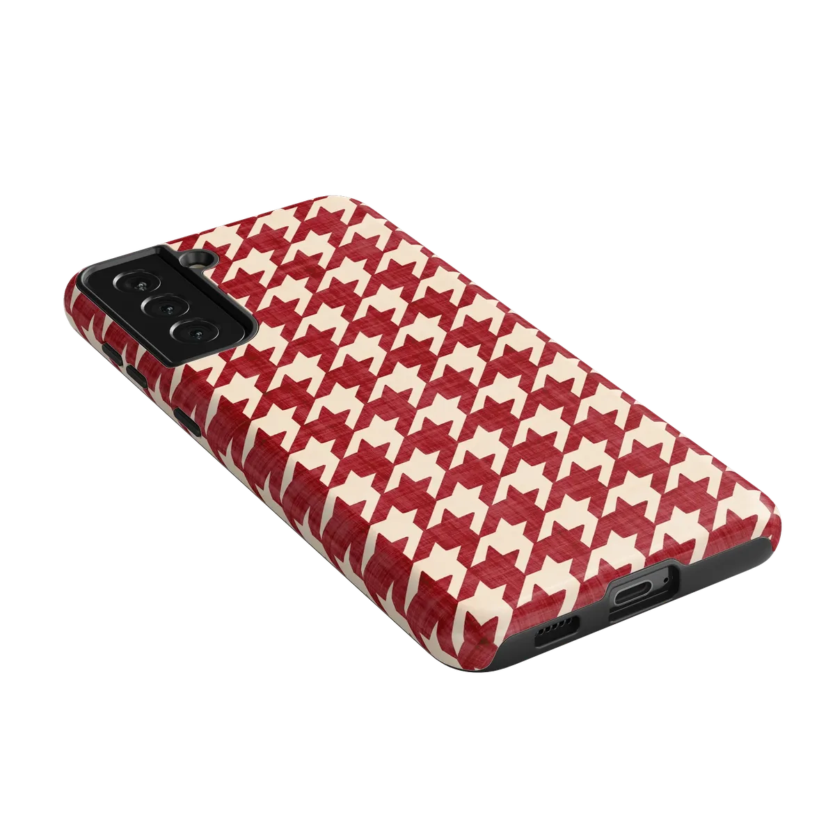 Scarlet Stitch | Red Houndstooth Case