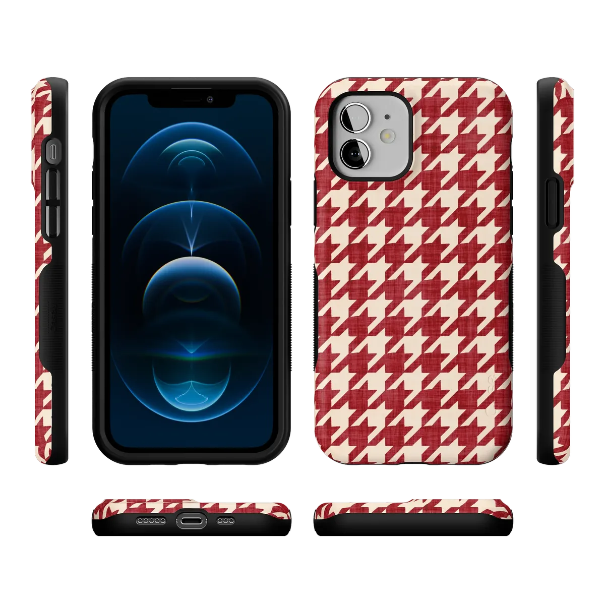 Scarlet Stitch | Red Houndstooth Case