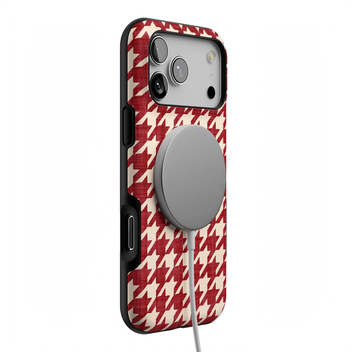 Scarlet Stitch | Red Houndstooth Case