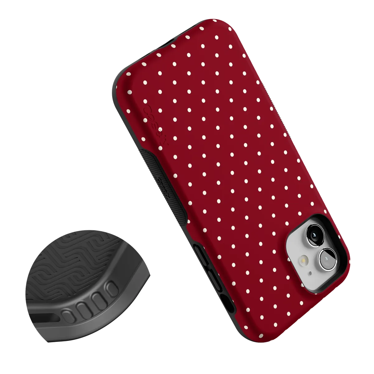 On the Dot | Maroon Polka Dot Case