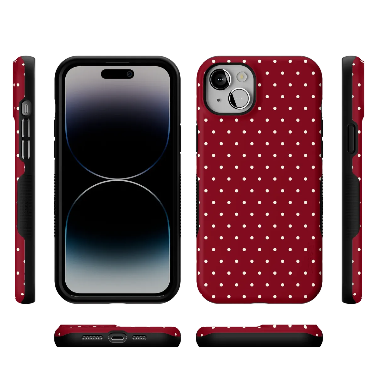 On the Dot | Maroon Polka Dot Case