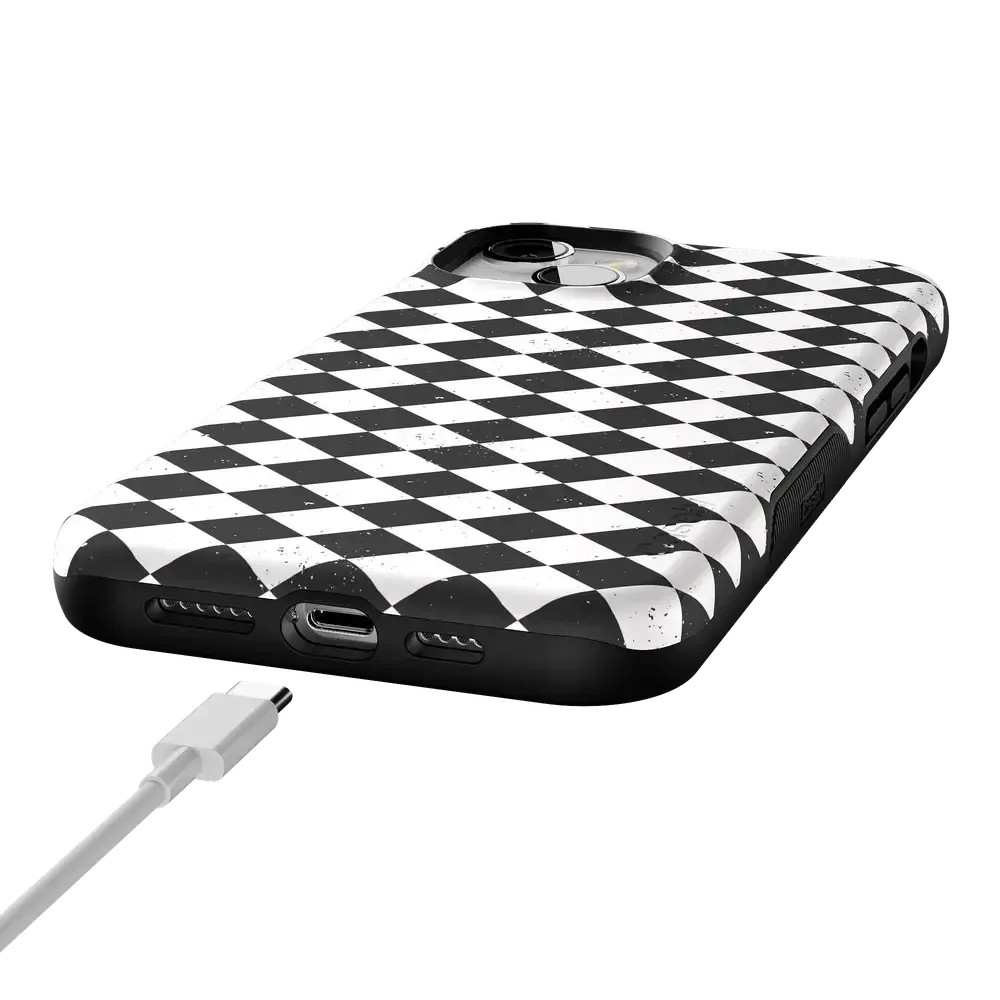 Salem's Hex | Black & White Checkered Case