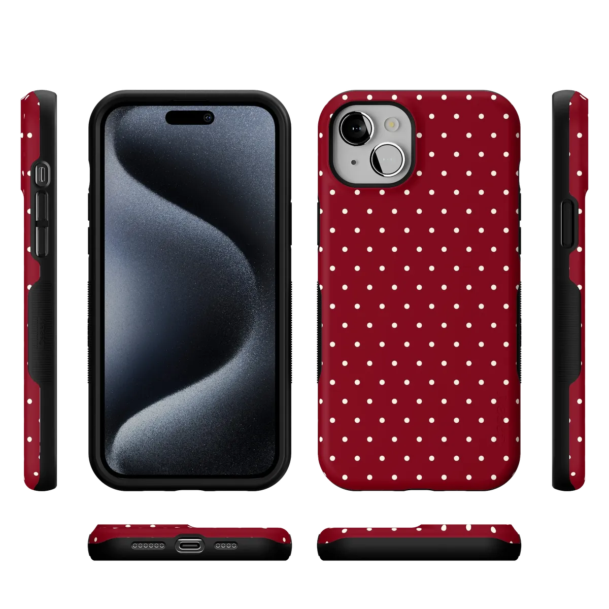 On the Dot | Maroon Polka Dot Case