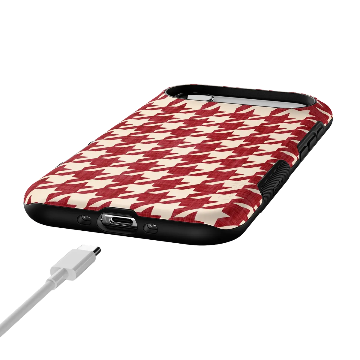 Scarlet Stitch | Red Houndstooth Case