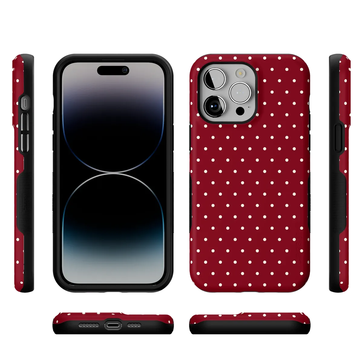 On the Dot | Maroon Polka Dot Case