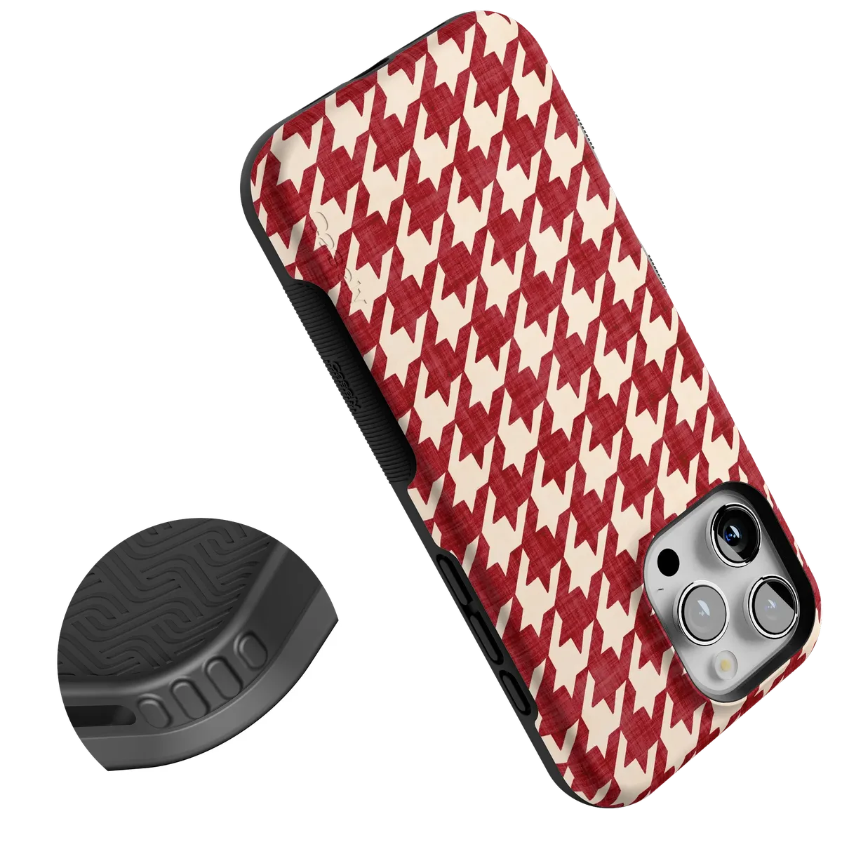 Scarlet Stitch | Red Houndstooth Case