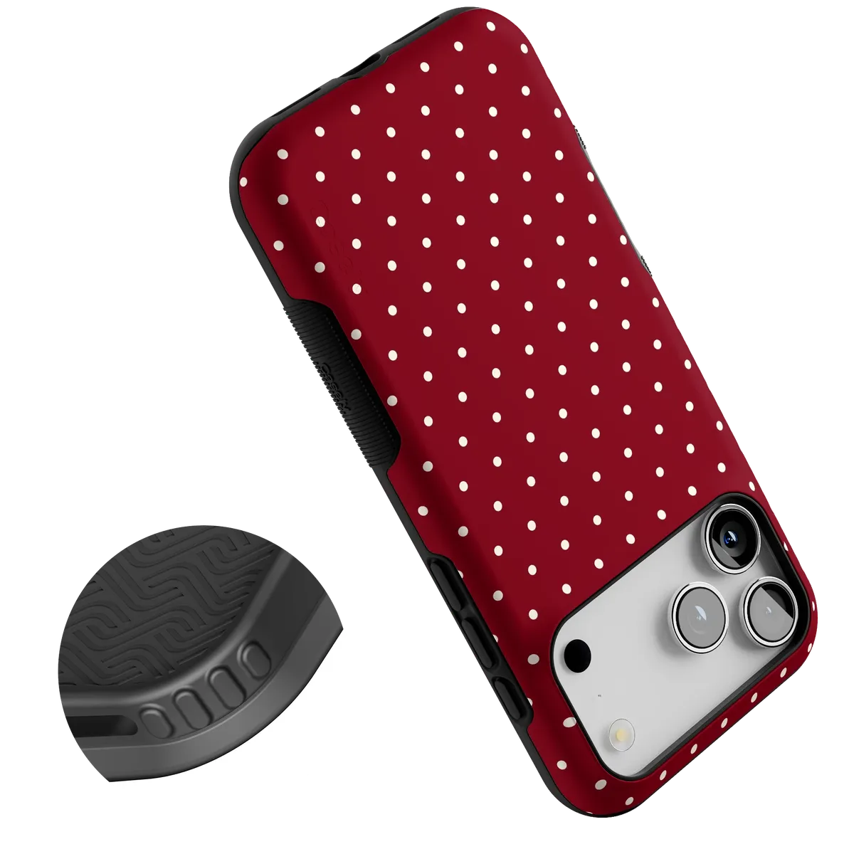 On the Dot | Maroon Polka Dot Case
