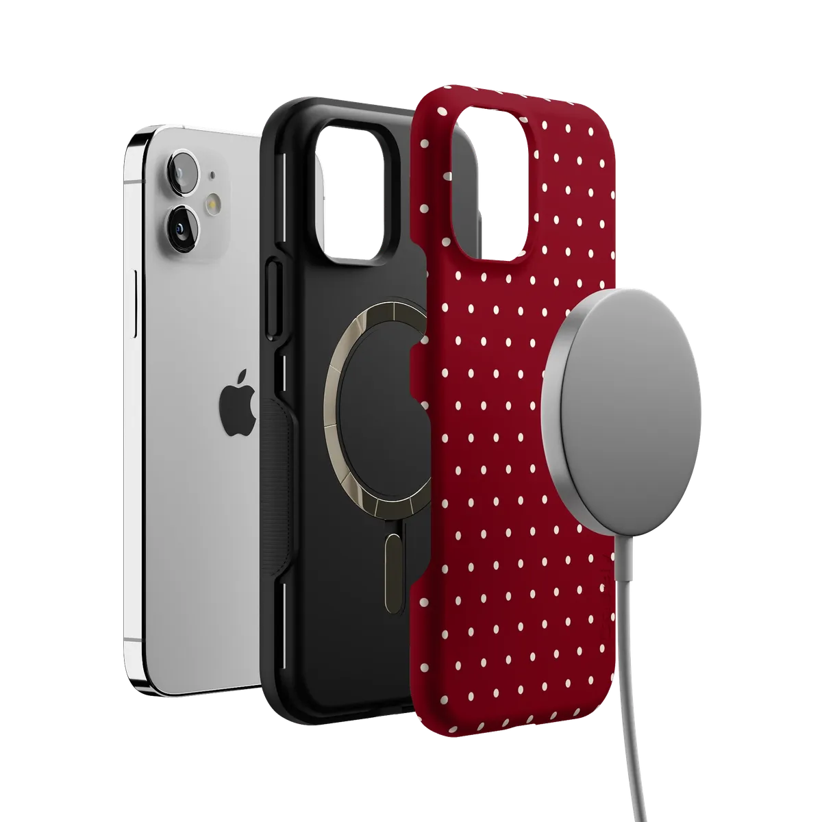 On the Dot | Maroon Polka Dot Case