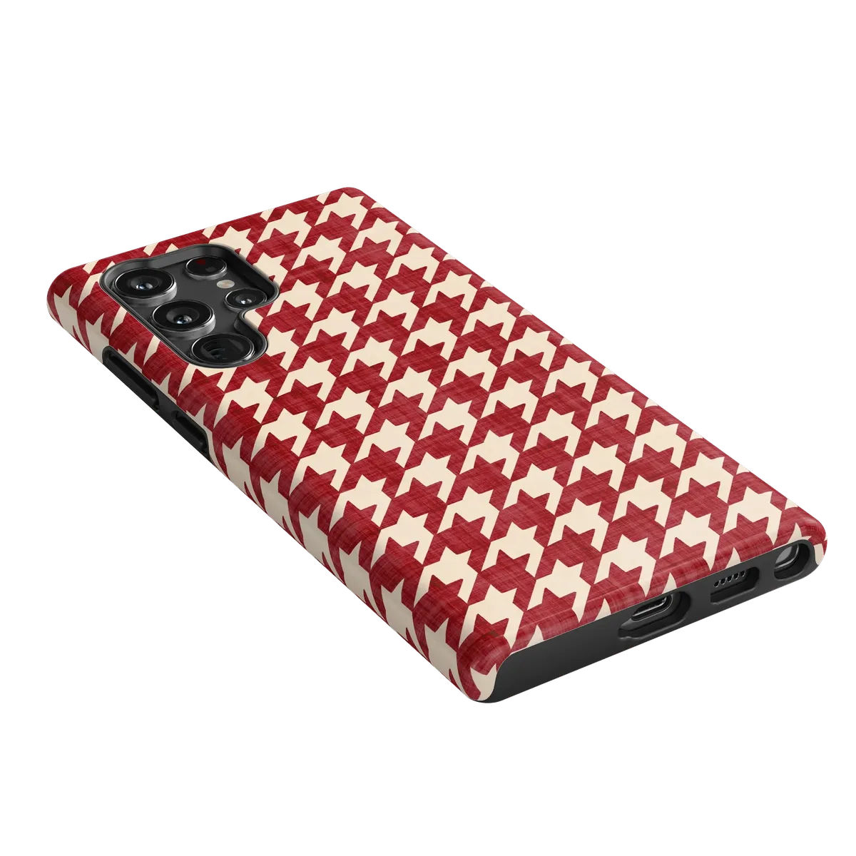 Scarlet Stitch | Red Houndstooth Case