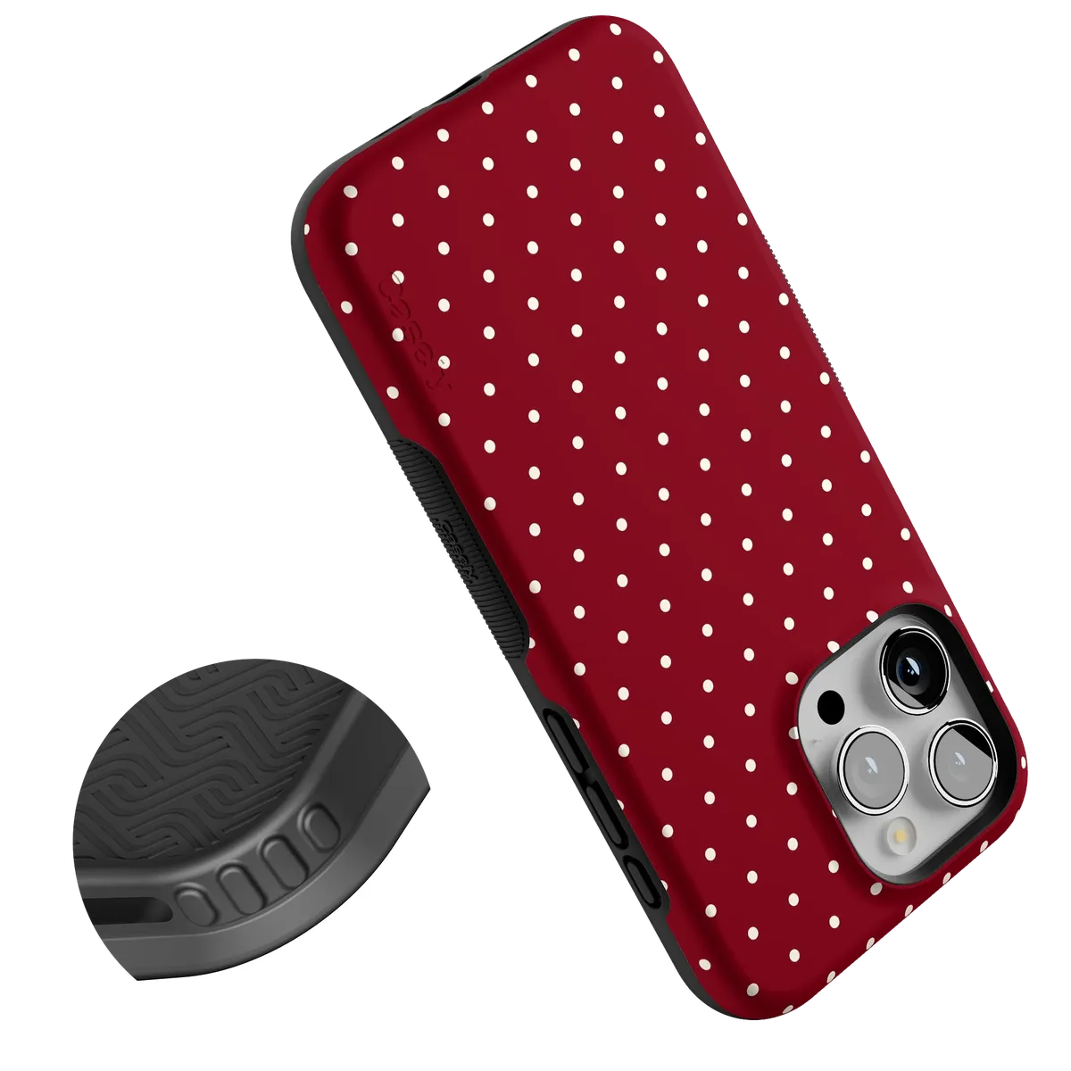 On the Dot | Maroon Polka Dot Case