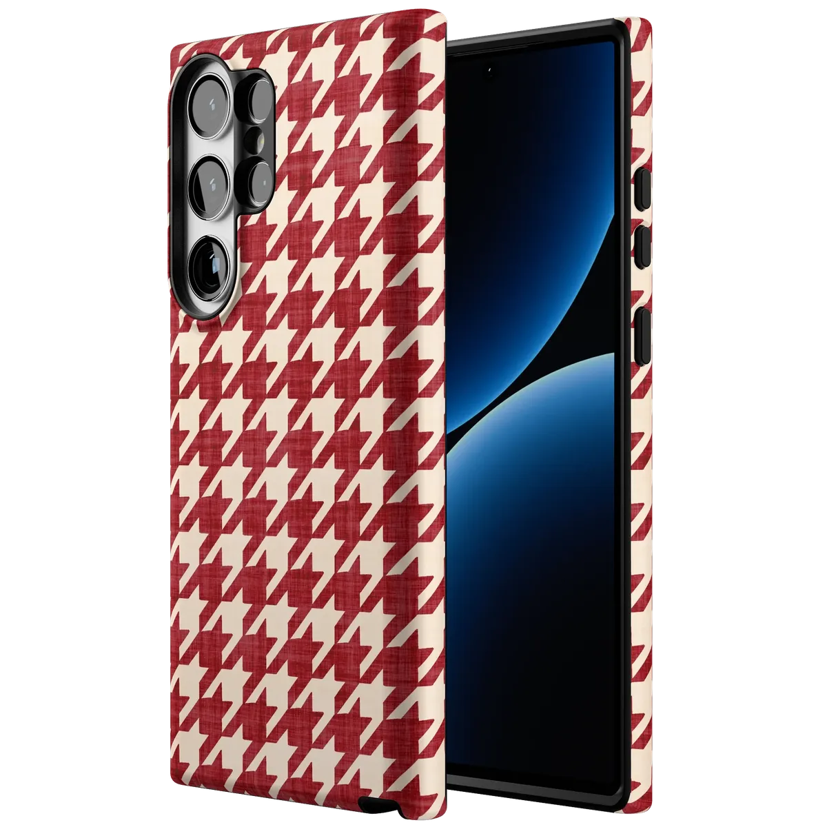 Scarlet Stitch | Red Houndstooth Case