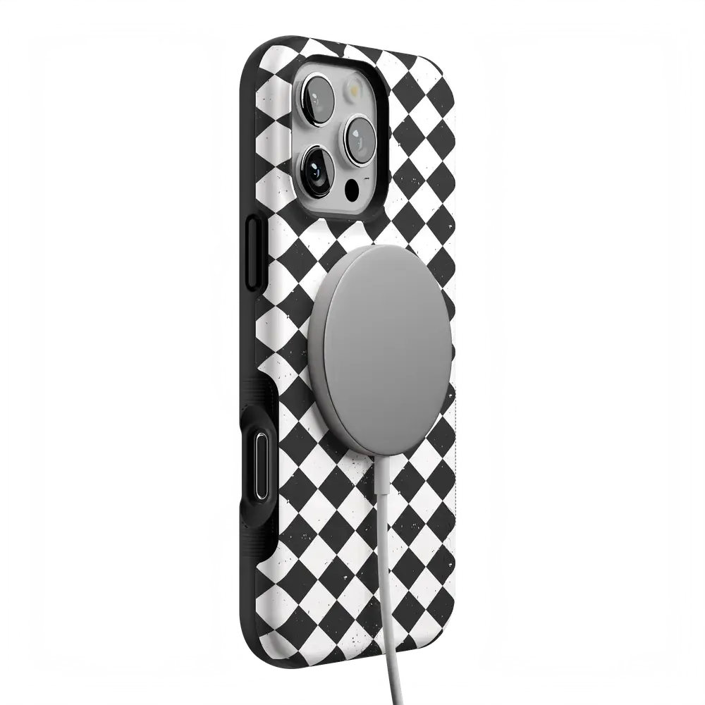 Salem's Hex | Black & White Checkered Case