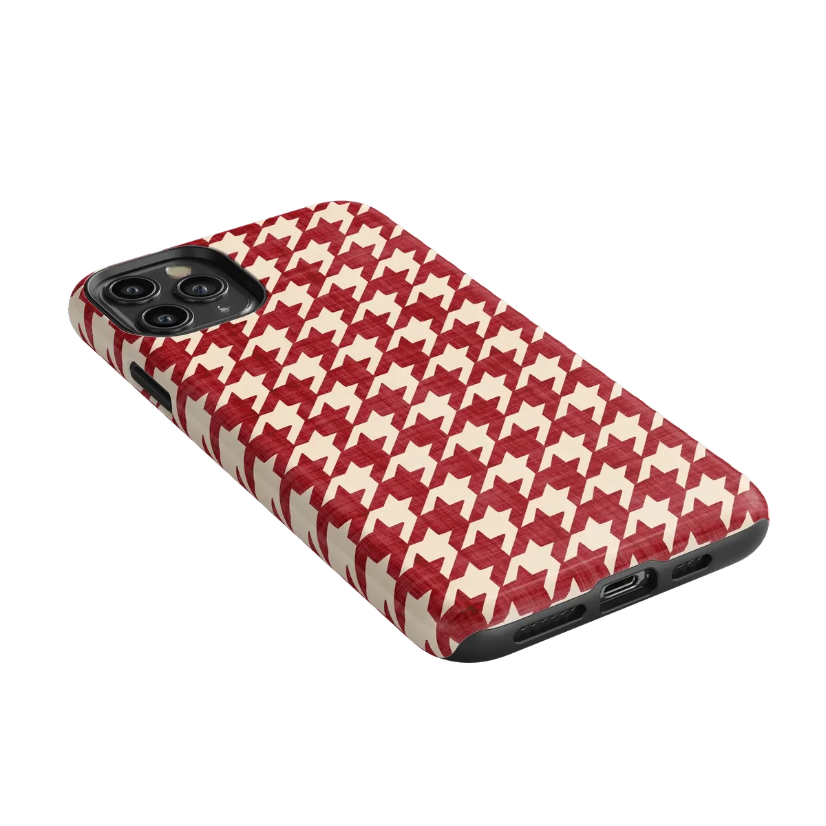 Scarlet Stitch | Red Houndstooth Case