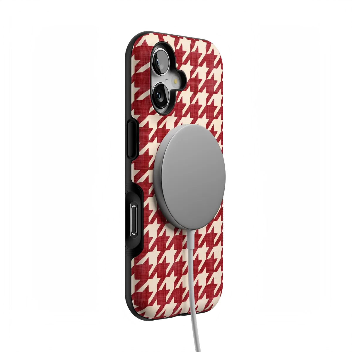 Scarlet Stitch | Red Houndstooth Case