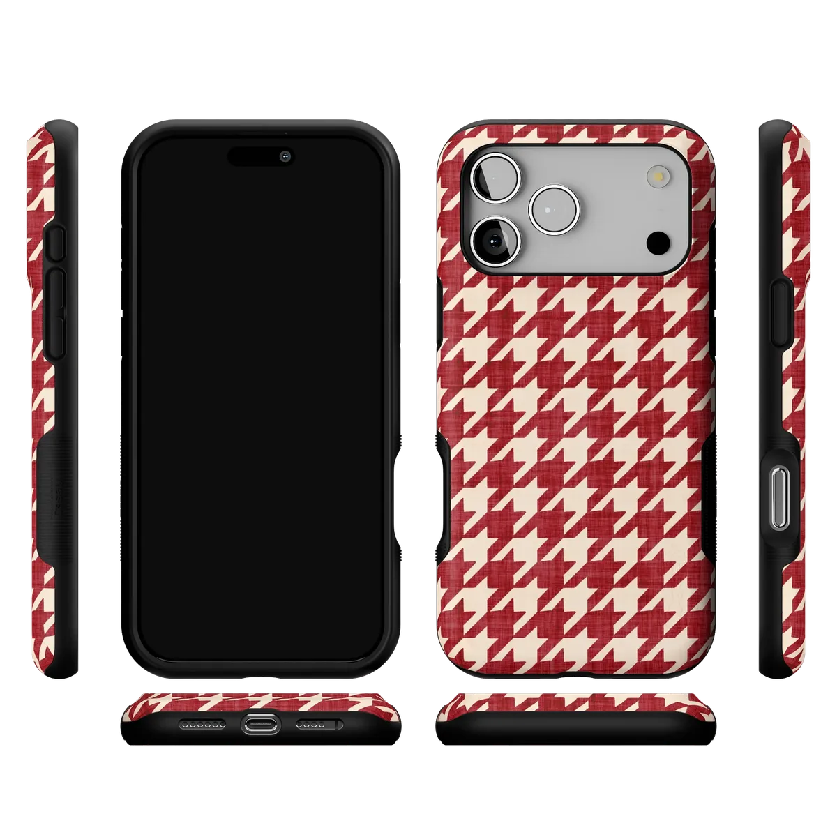 Scarlet Stitch | Red Houndstooth Case