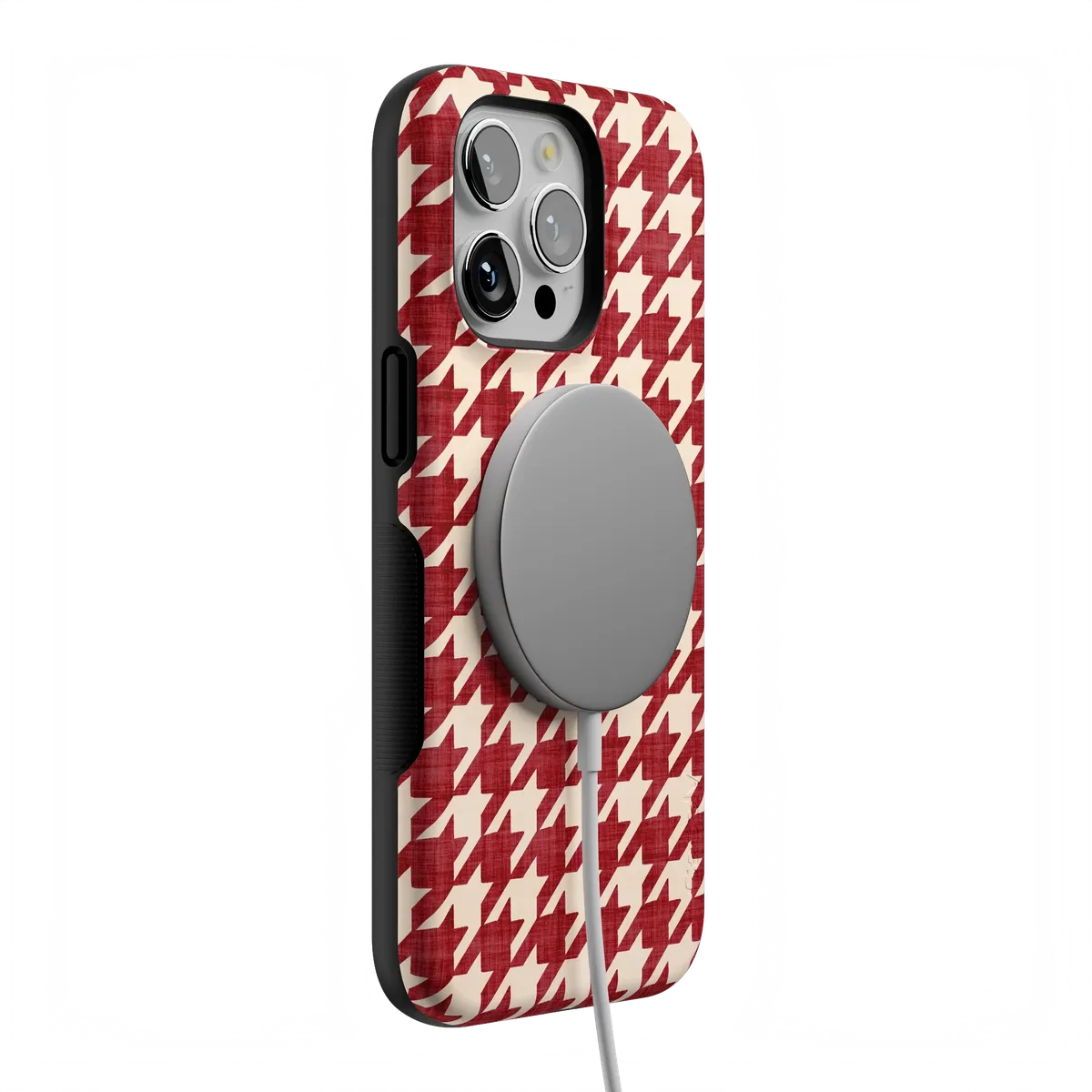 Scarlet Stitch | Red Houndstooth Case