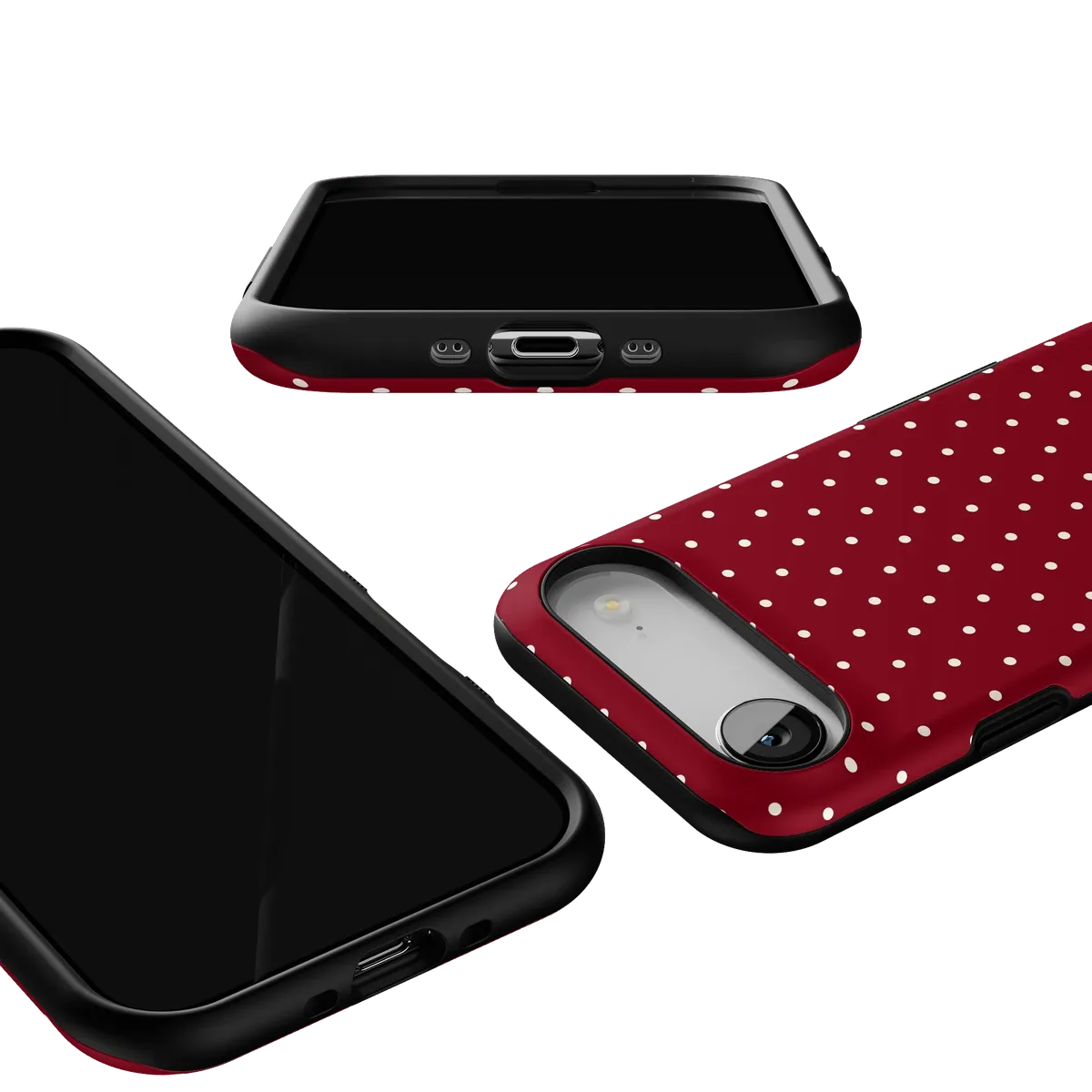 On the Dot | Maroon Polka Dot Case