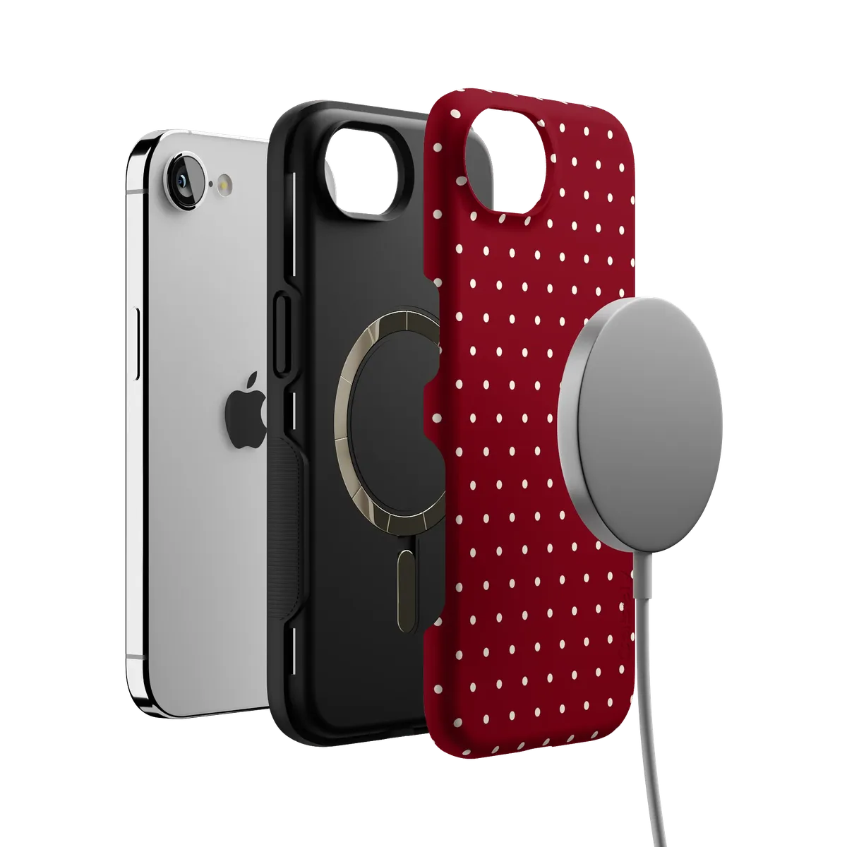 On the Dot | Maroon Polka Dot Case