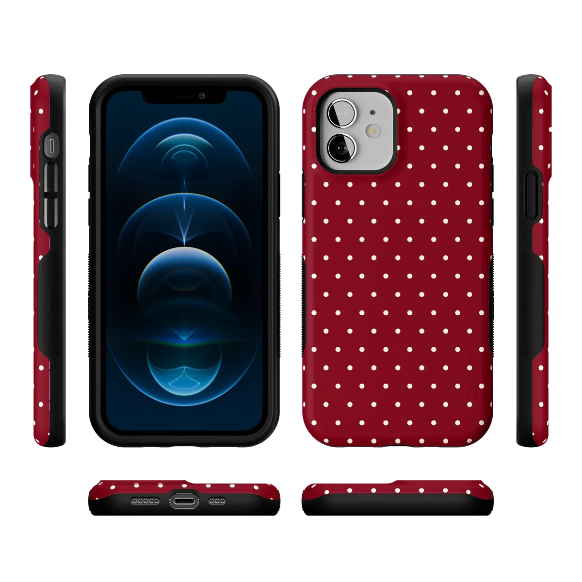 On the Dot | Maroon Polka Dot Case